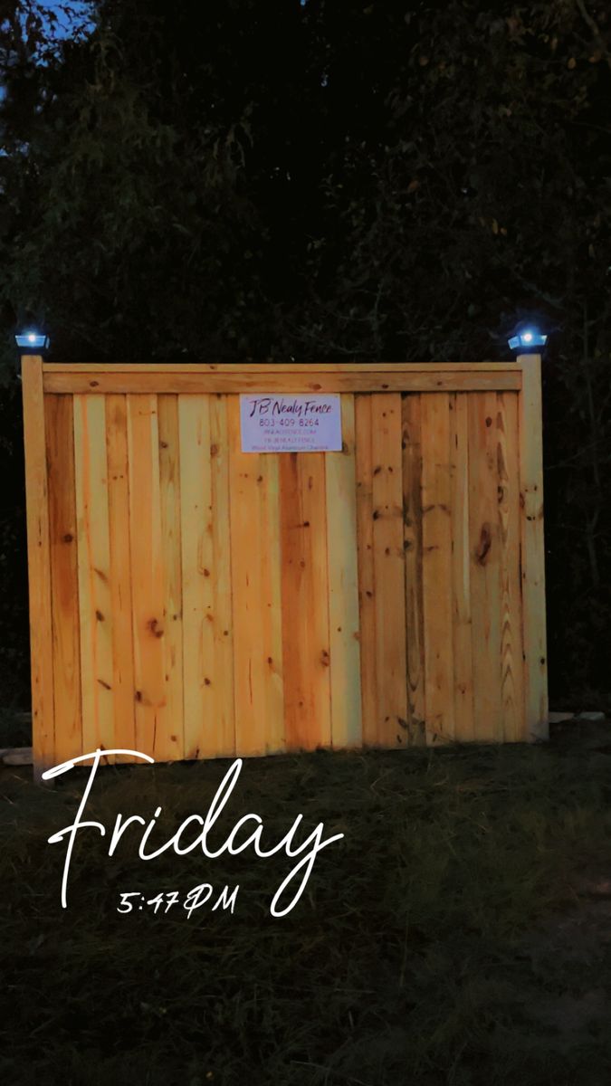 Fence Installation for JB Nealy Fence in Elgin, SC