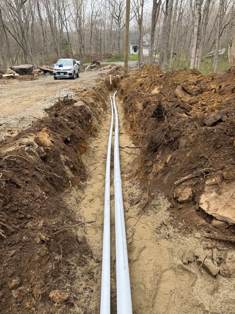 Trenching for DArcy  Cleveland & Sons Excavation LLC in Pawcatuck, CT