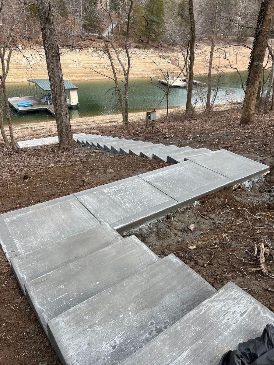 Stair Design & Installation for Rocky Top Concrete & Excavating in Knoxville, TN