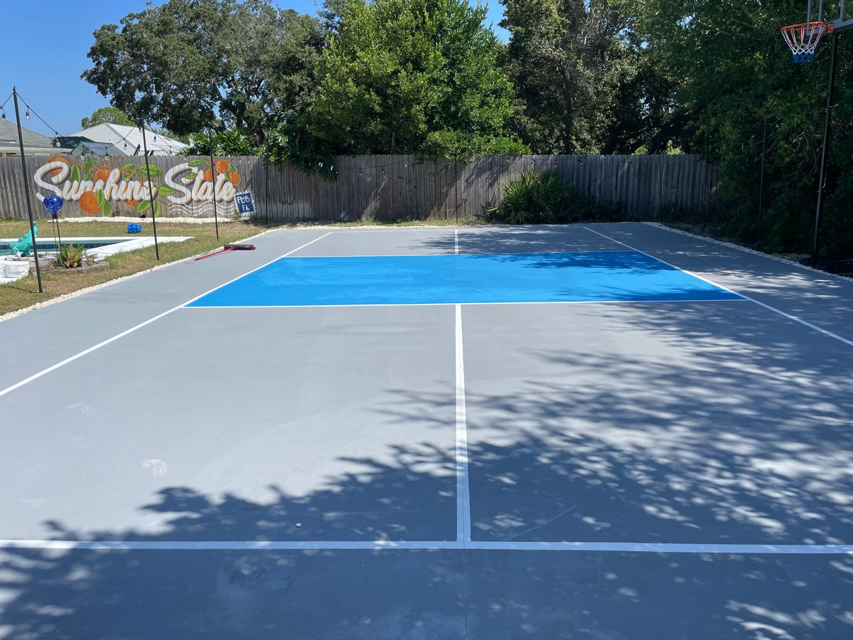 Custom Pickleball Courts for Ferrell’s Professional Painting & Home Services LLC in Panama City Beach, FL