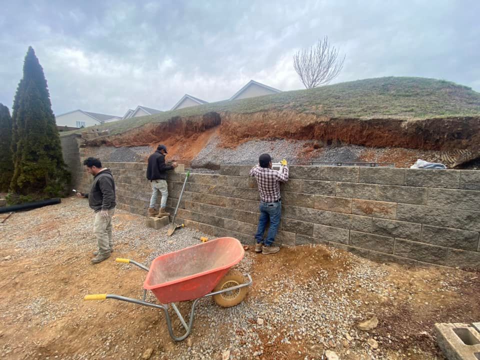 Retaining Wall Construction for Natural Landscaping  in Johnson City, TN