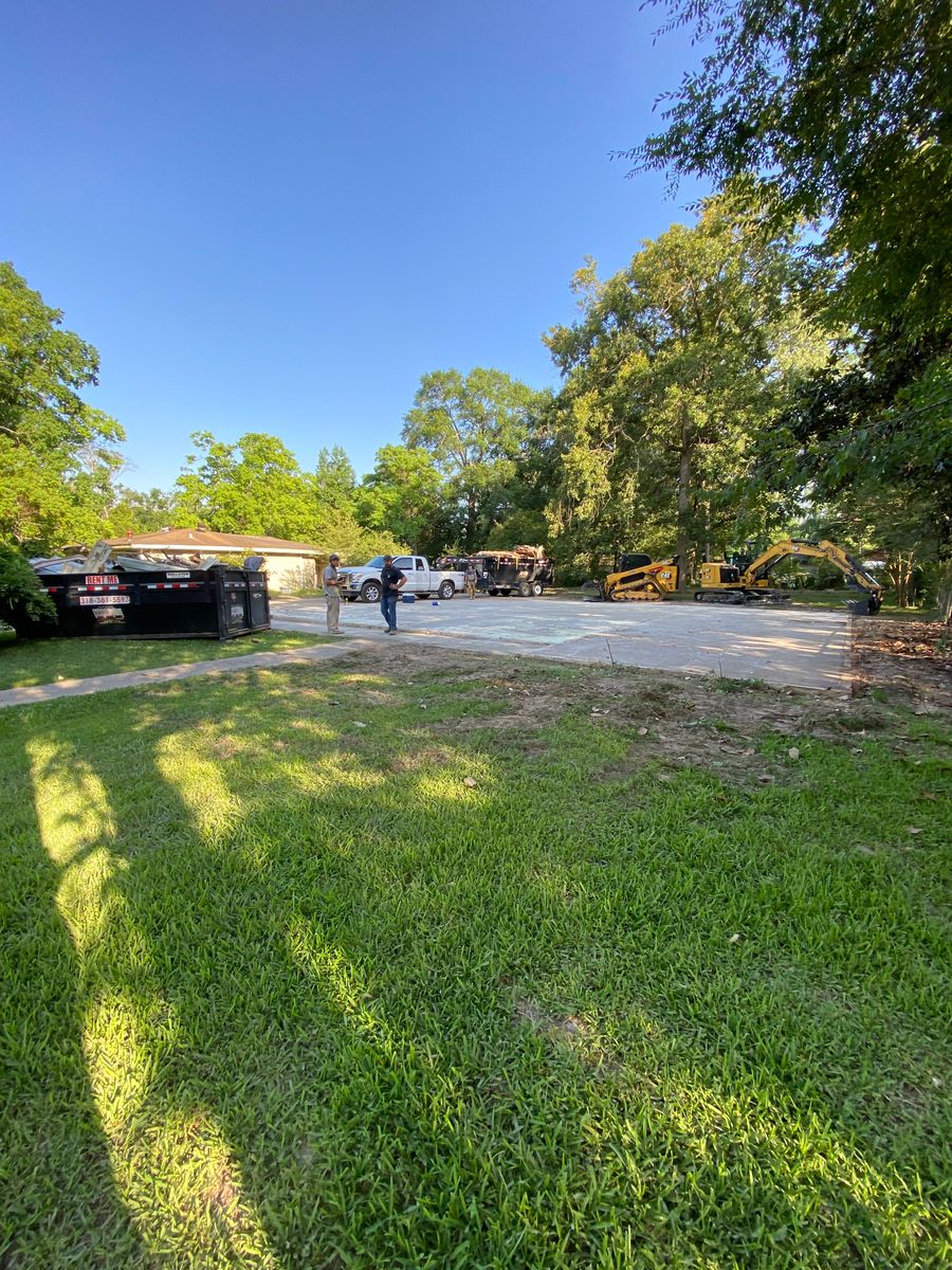 Demolition for Daniel's Dumpsters & Land Improvements in Monroe, LA