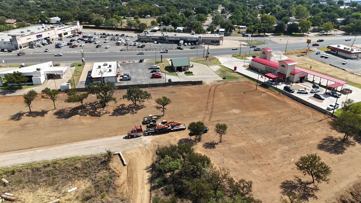 Excavation and site prep for South Prairie Construction in South Bend, TX