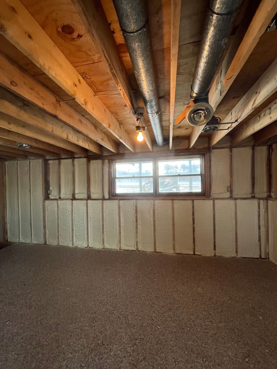 Basement Spray Foam Insulation for Schwartz Spray Foam Services in Osseo, WI