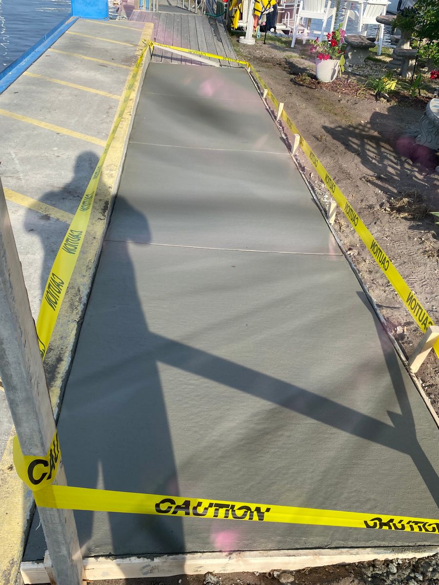 Sidewalk Installation for D & G Construction Solutions LLC in Wilmington, NC