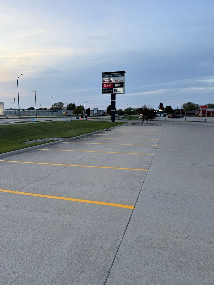Line Striping for Midwest Line Striping LLC in Spirit Lake, IA