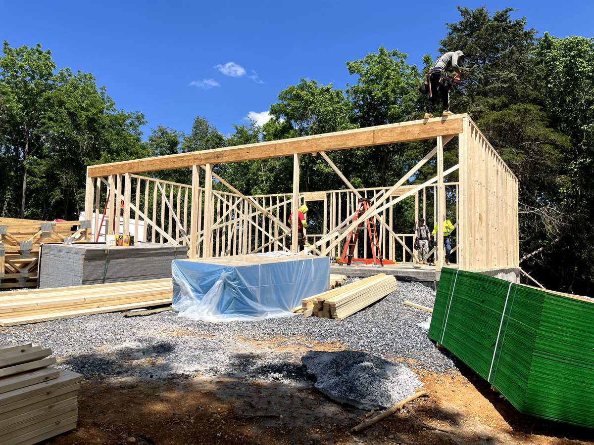 Framing for Rockbridge Home and Barns in Rockbridge County, VA