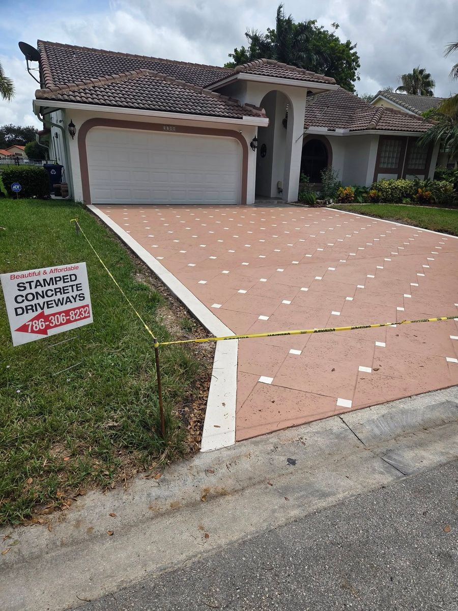 Patio Design & Installation for Beautiful and Affordable Stamped Concrete by Castilla Concrete Finish Design Corp in Sunrise, FL