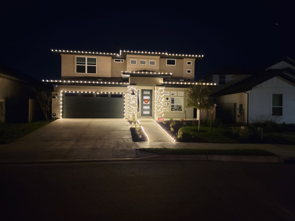 Holiday Light Installation for Green Pastures Lawn Care in Bastrop, TX