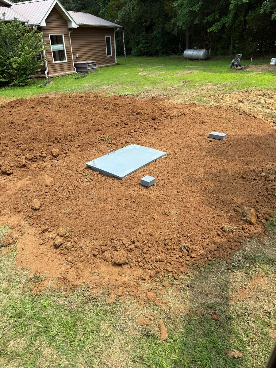 Storm shelter for Simmons land works in Sardis,, TN
