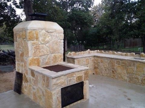 Outdoor/Indoor Stone Fireplaces for Delarosa Masonry in San Antonio, TX