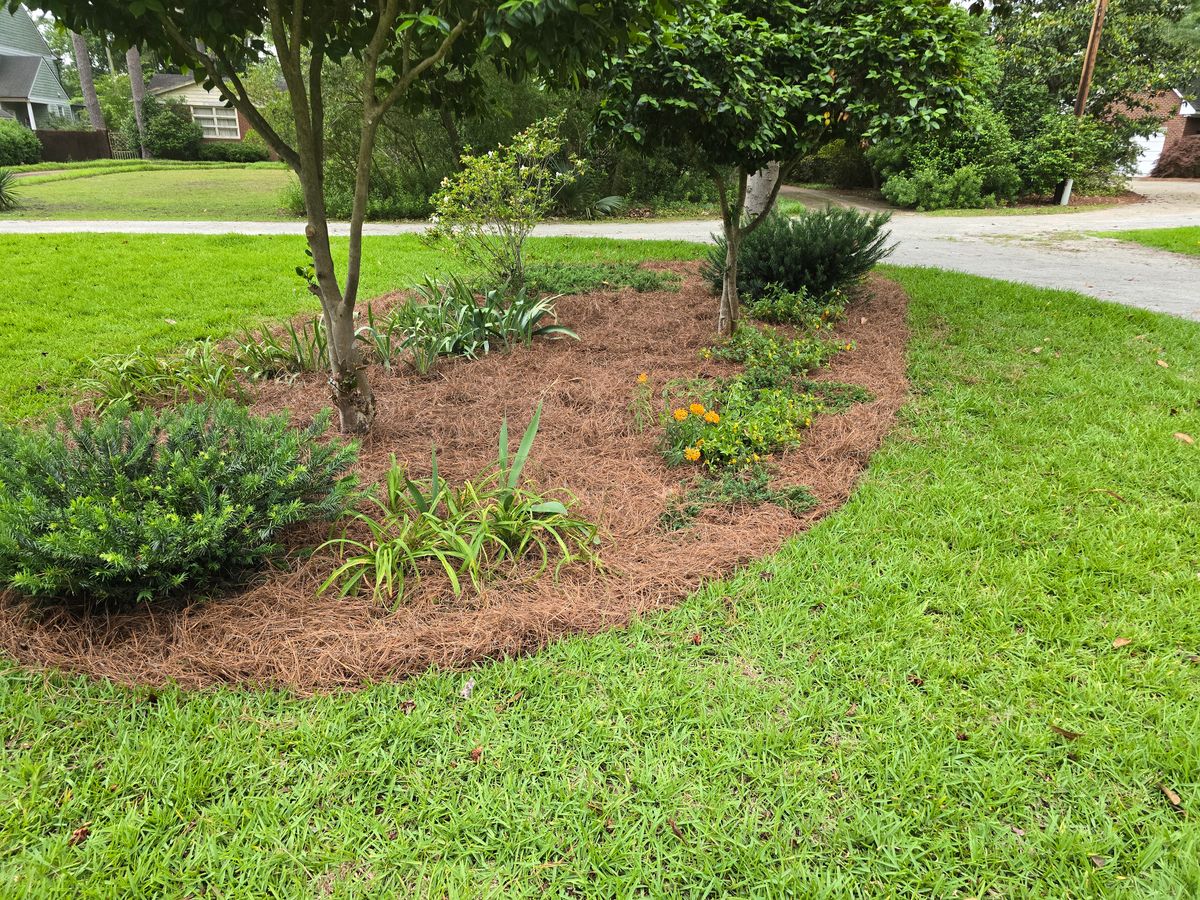 Mulch Flower Bed Maintenance for Just Mow and Go Lawn Service, LLC in New Bern, NC