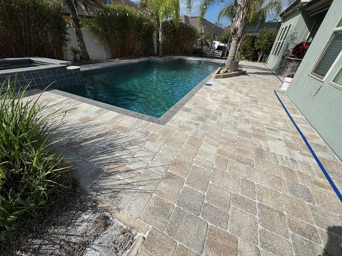 Pool & Patio Enclosure Wash for Patriotic Pressure Washing & Paver Sealing in Green Cove Springs, FL