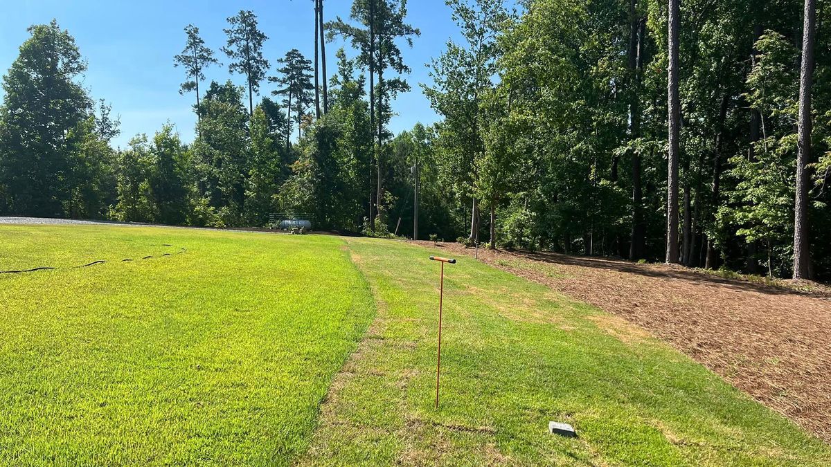 Sodding for KM Landworks in Moncure ,  NC