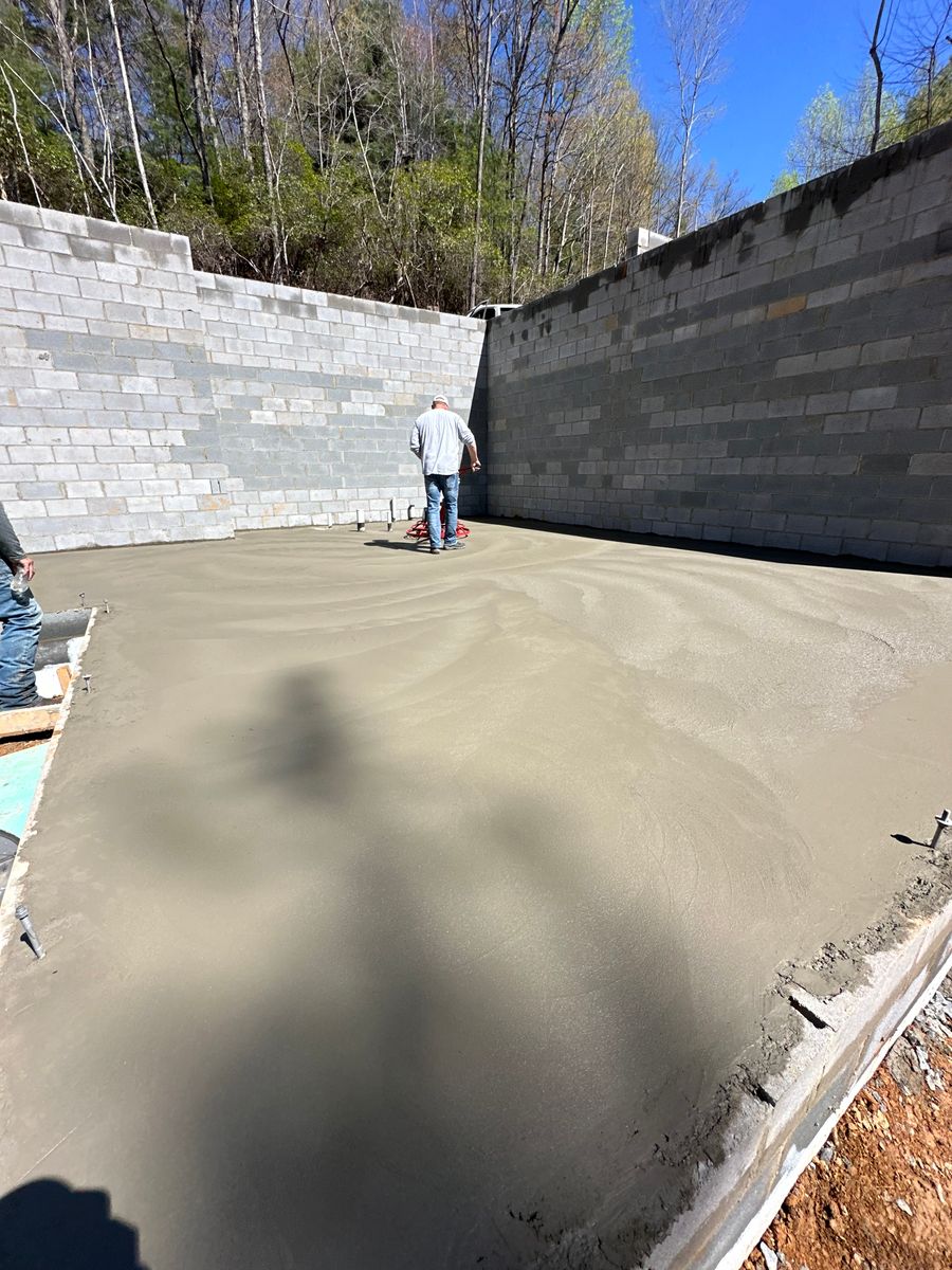 Concrete Slab Construction for Stines and Company  in Rutherfordton, NC