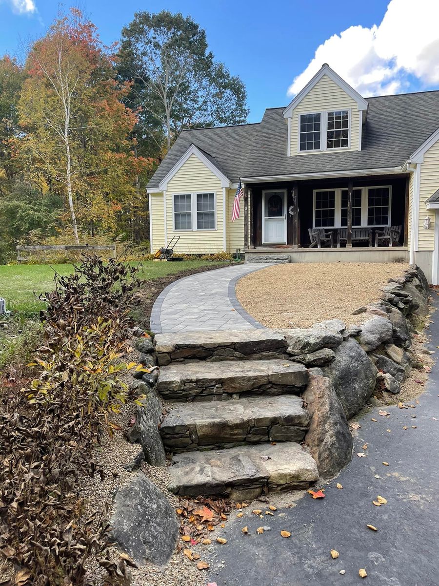 Walkway Installation for Z. Hastings Landscape Construction in Templeton, MA
