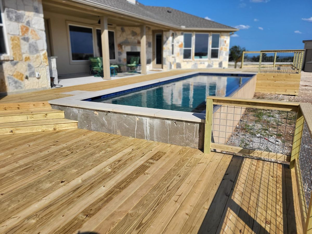 Deck & Patio Installation for Little Brother's Construction in Bertram, TX