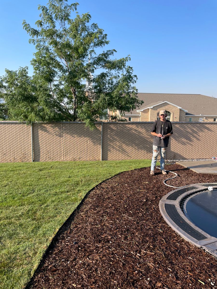 Mulch Installation for Platinum Lawn Service in Santaquin, UT