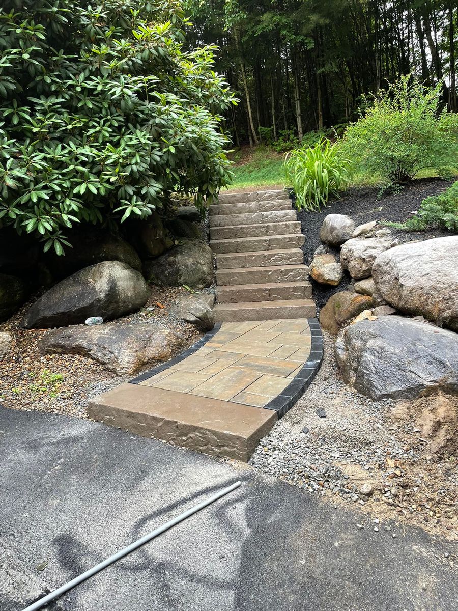 Walkway Installation for Z. Hastings Landscape Construction in Templeton, MA