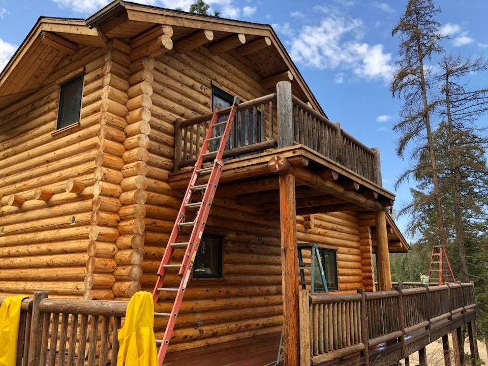 Staining for True Blue Logworks LLC in Corvallis, MT