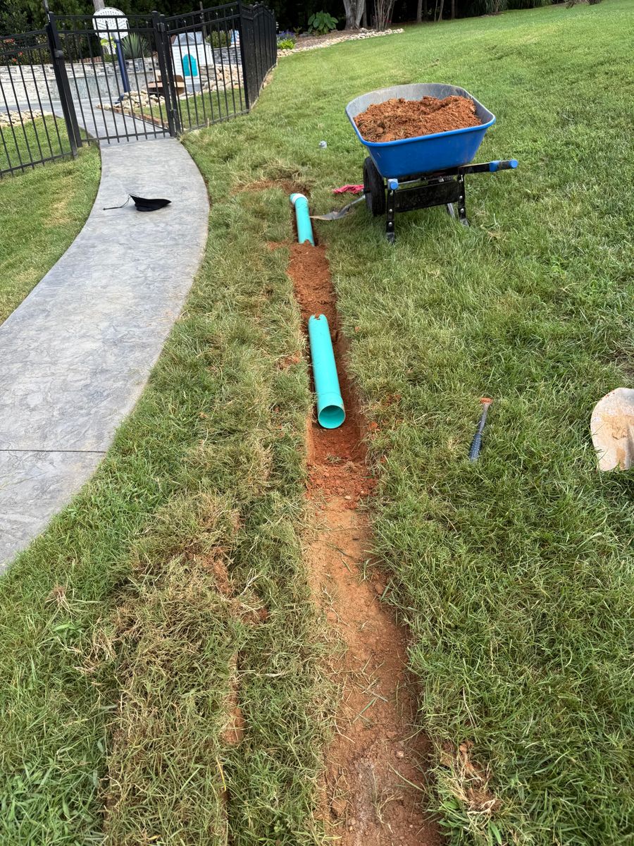 Drainage for Quartz Creek in Claremont, NC