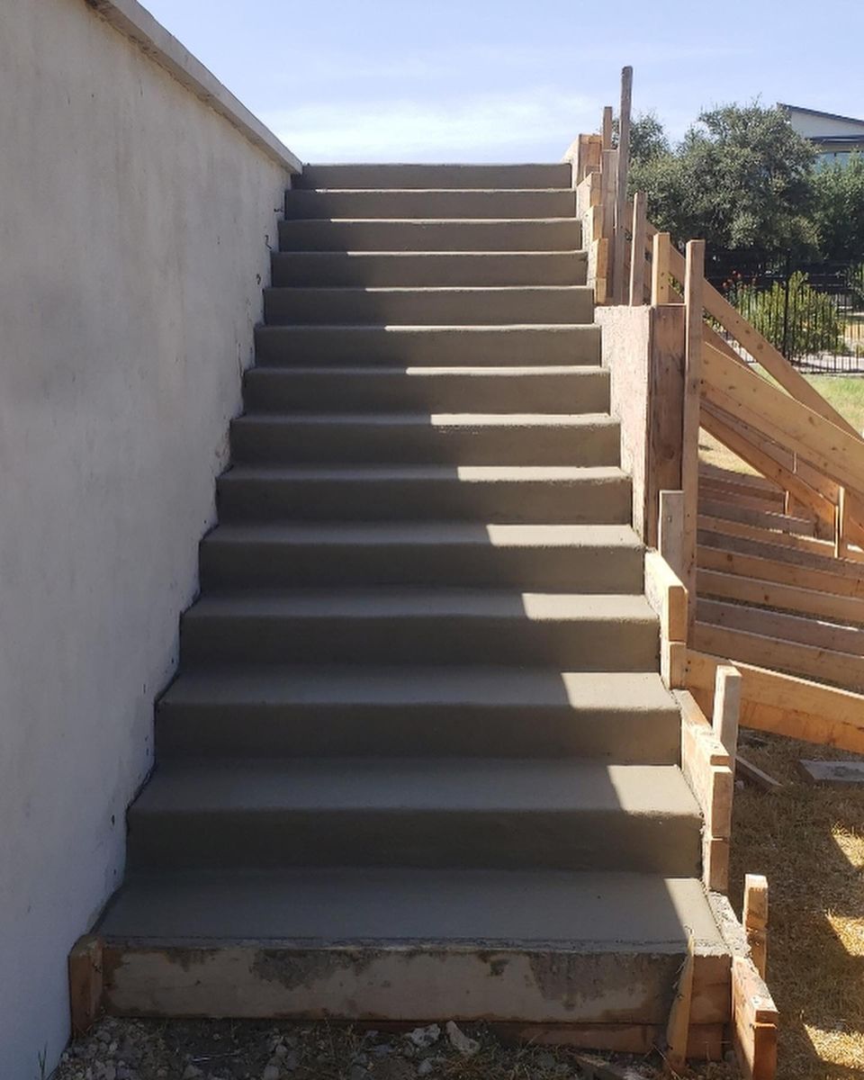 Stair Design & Installation for Triple Crown Custom Concrete in San Antonio, TX