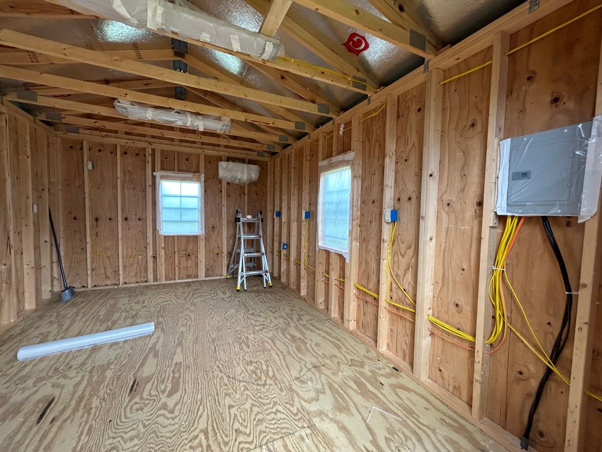 Spray Foam Storage sheds for CTE Roofing and Insulation in Dublin, GA