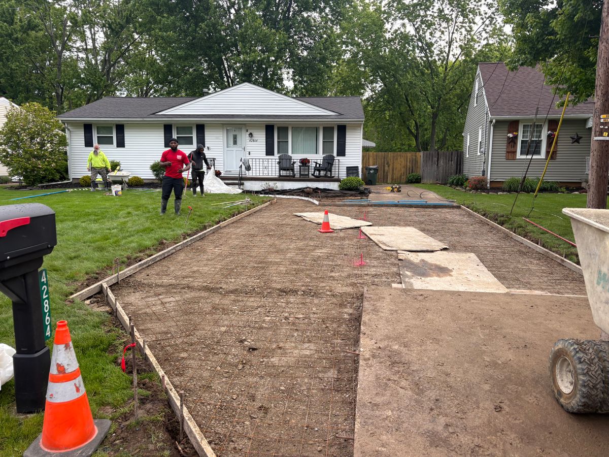 Driveway tear out and replacement for Concrete Pros, LLC in Lorain, OH