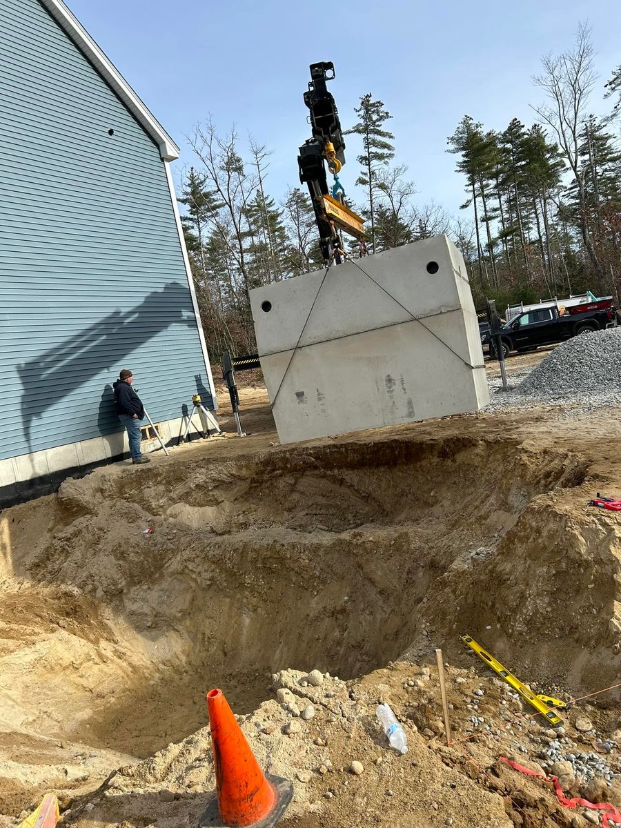 Septic System Installation for M.J. Merrill & Sons Excavation in Manchester, NH