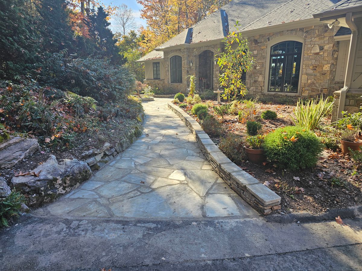 flagstone stone work for Acosta's Stone work in Hendersonville, NC