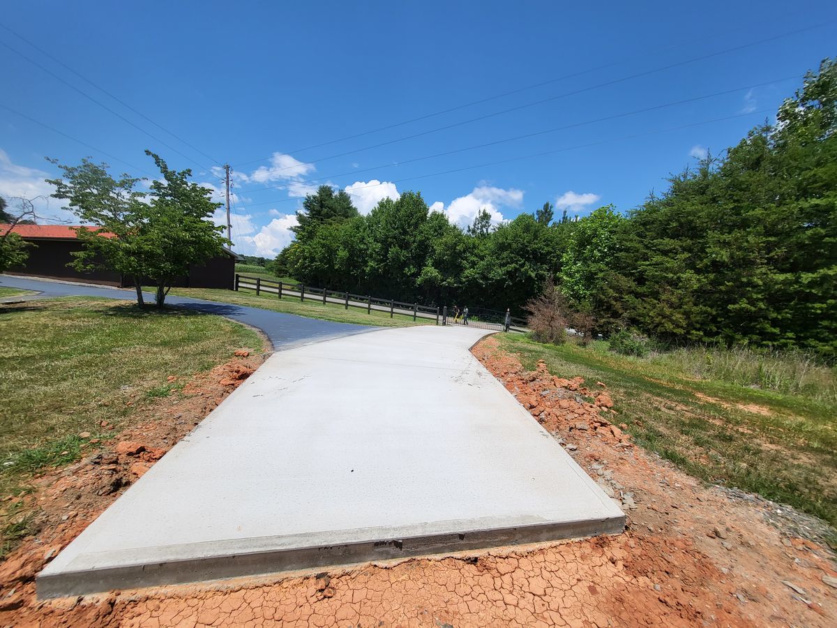 Sidewalk Installation for Miilan Construction in Boonville, NC