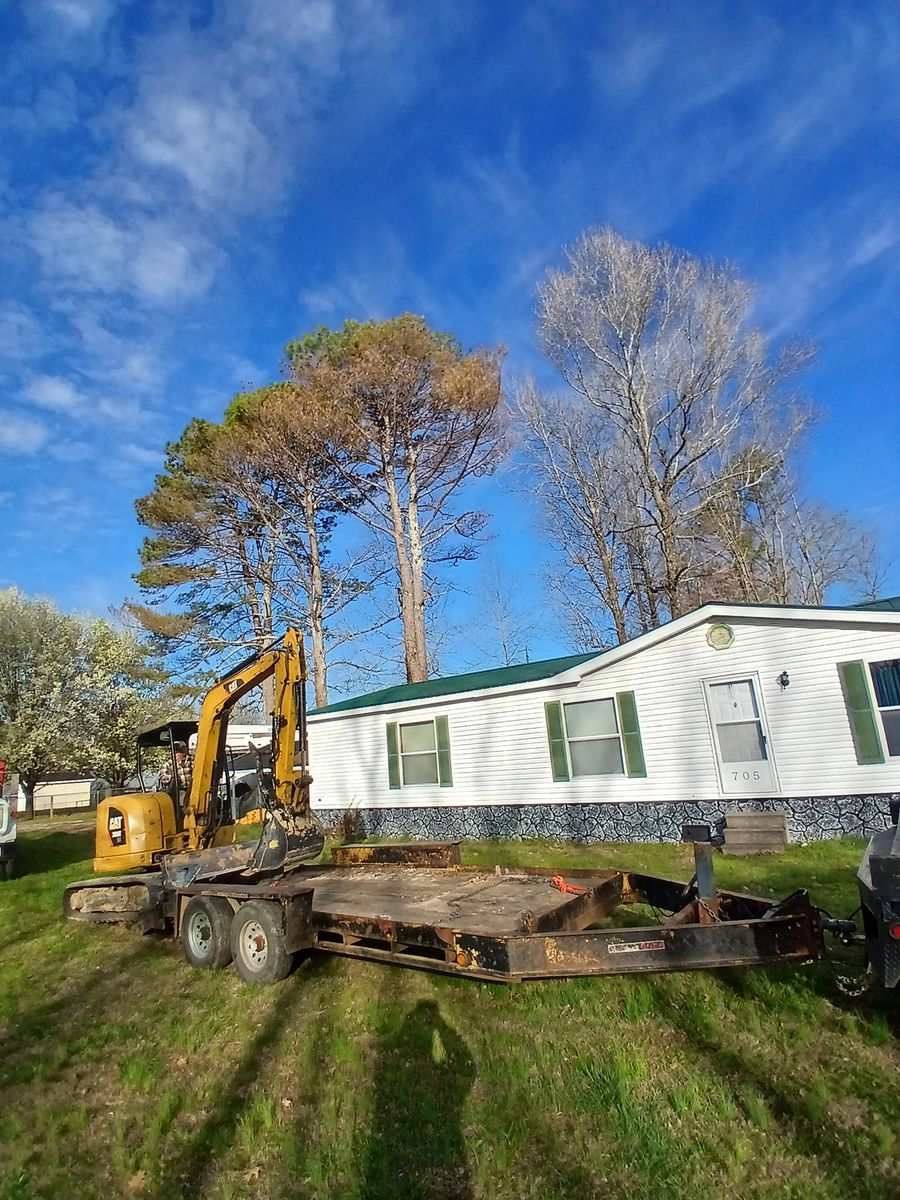 Excavation for Puckett's Tree Service in Decatur County, TN