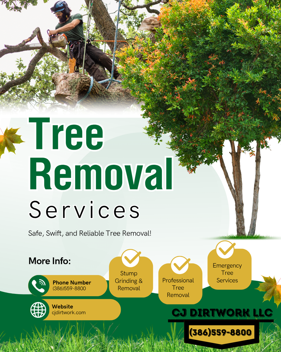 Stump Grinding for CJ Dirtwork in Crescent City, FL