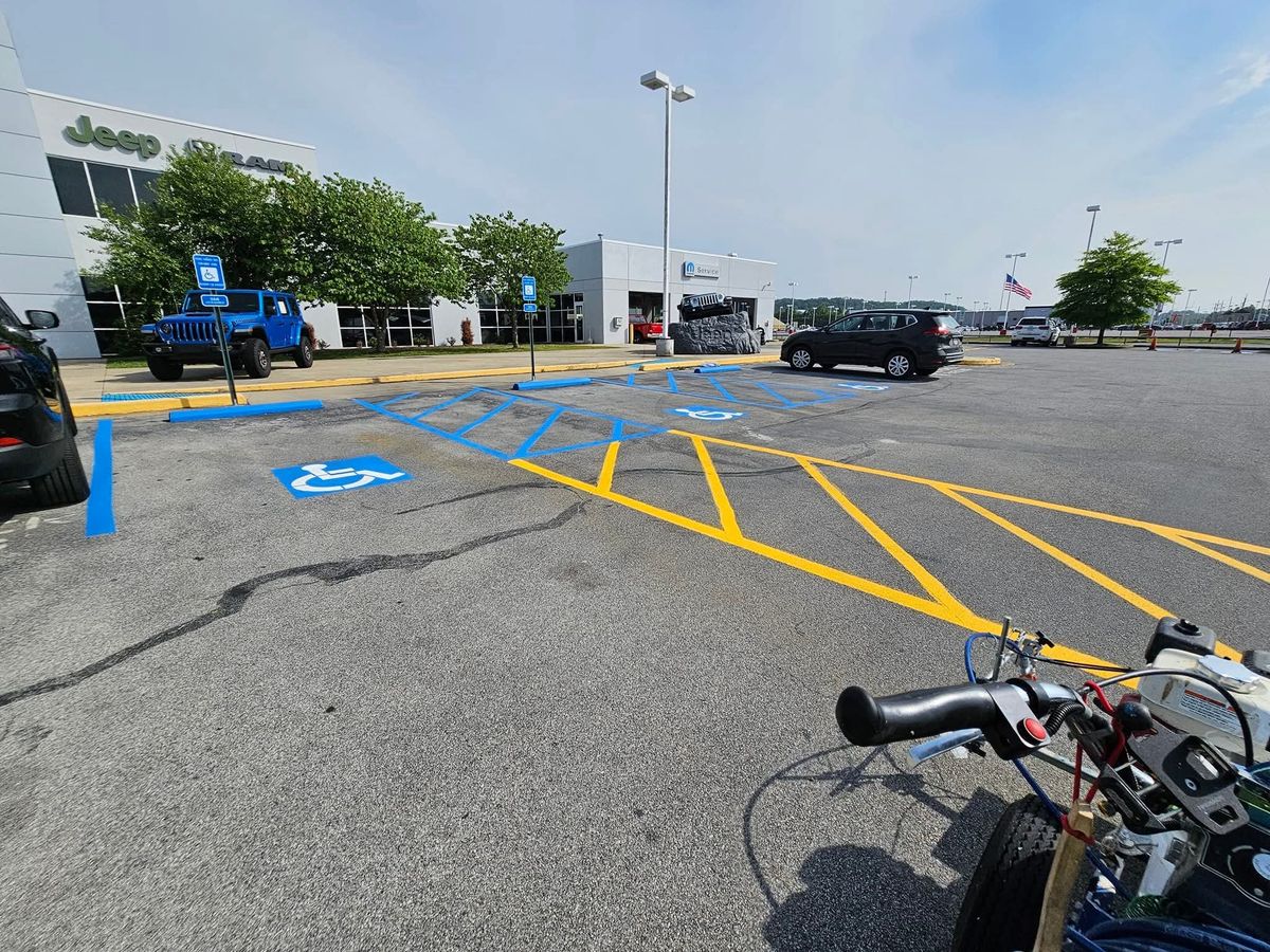 ADA Pavement Markings for Stripe A Lot in Knoxville, TN