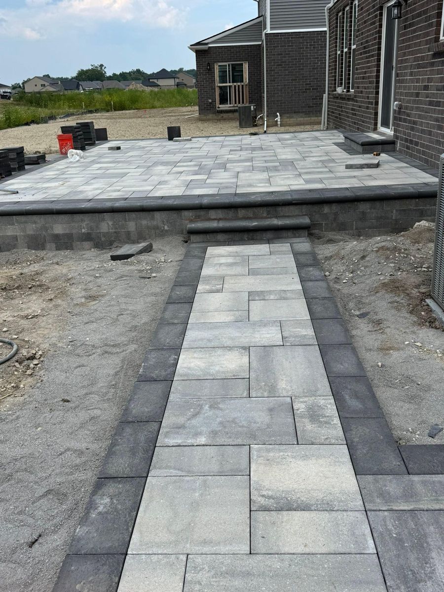 Patio Design & Construction for JA Landscaping in Washington, MI