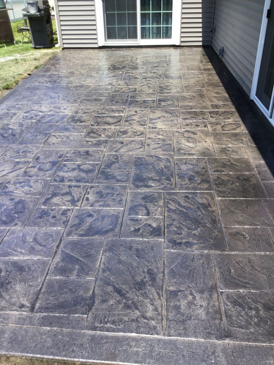 Stamped Concrete Installation for Lake Erie Companies in Grand River, OH