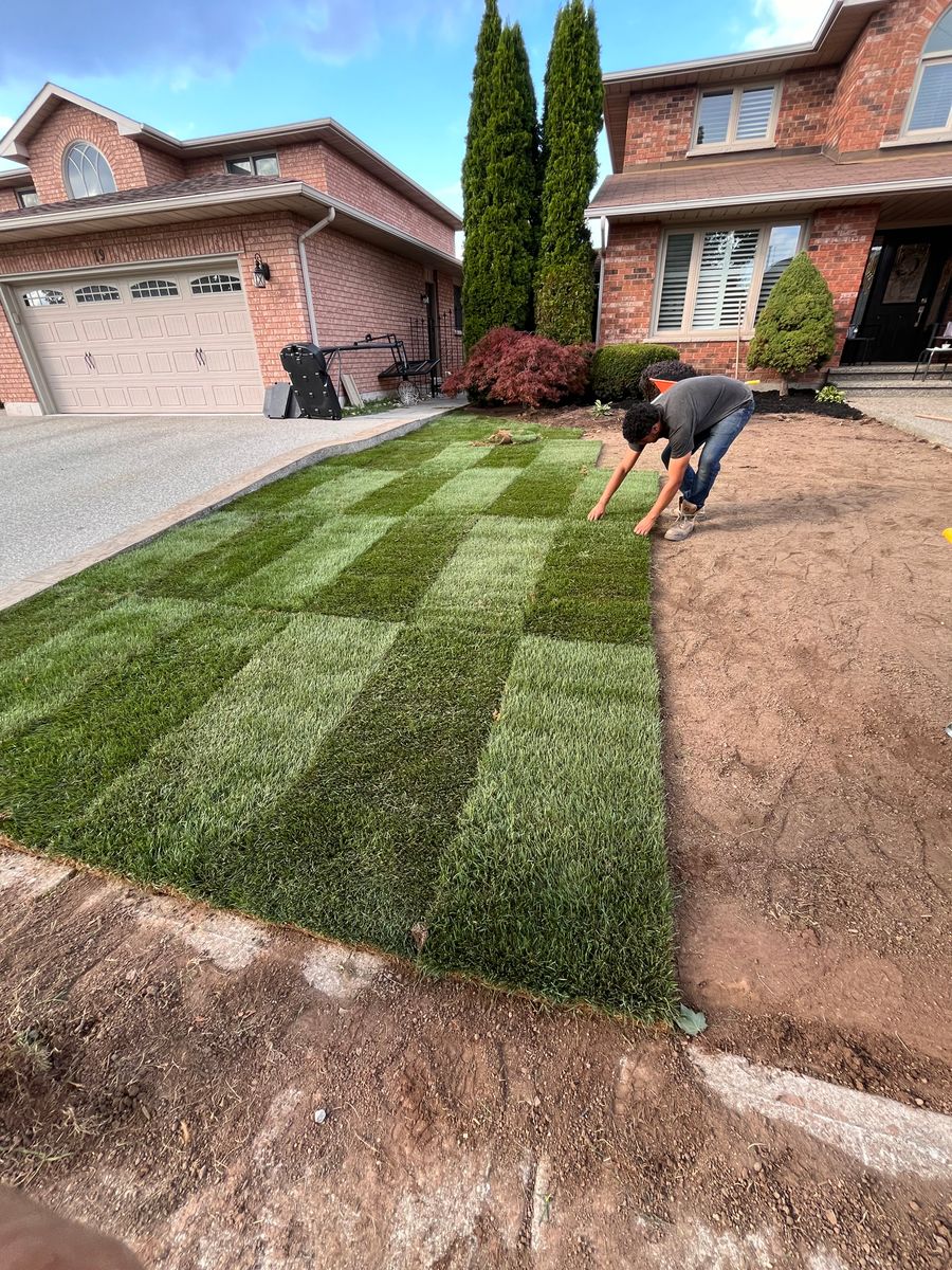 Sod for Pure Pavers Landscaping in Burlington, ON