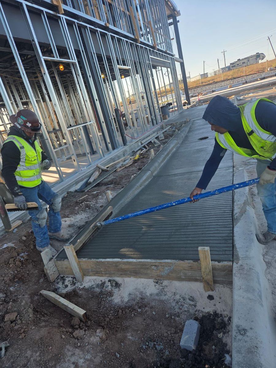 Concrete Slab Construction for BMX Concrete in Bastrop, TX