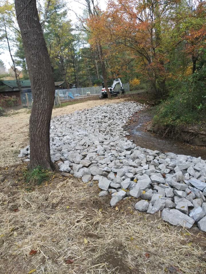 Bank Erosion Restoration for Elias Grading and Hauling in Black Mountain, NC