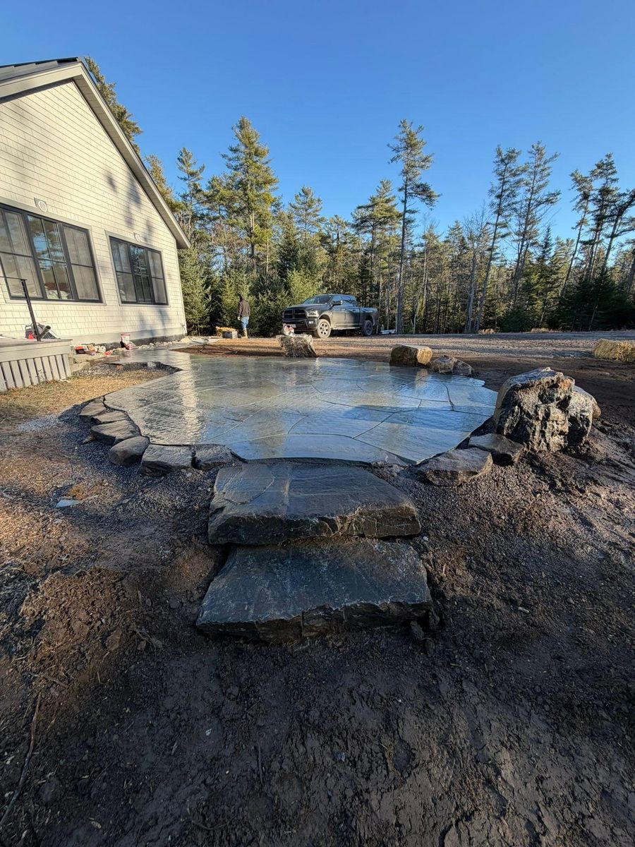 Patio Design & Construction for Organic Innovations Stonework and Design in Brunswick, ME