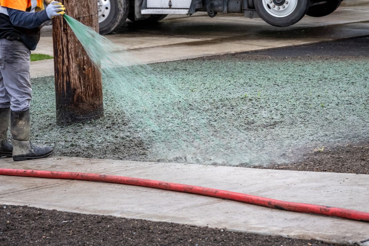 Hydroseeding for Diamond Landscape Maintenance Corp. in South Bend, IN