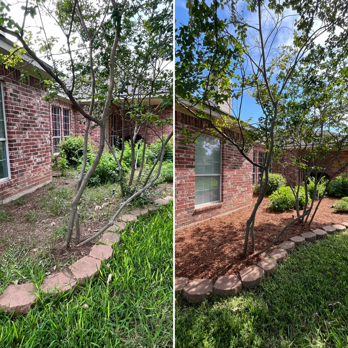 Mulch Installation for Piña’s Lawncare in Limestone County, TX