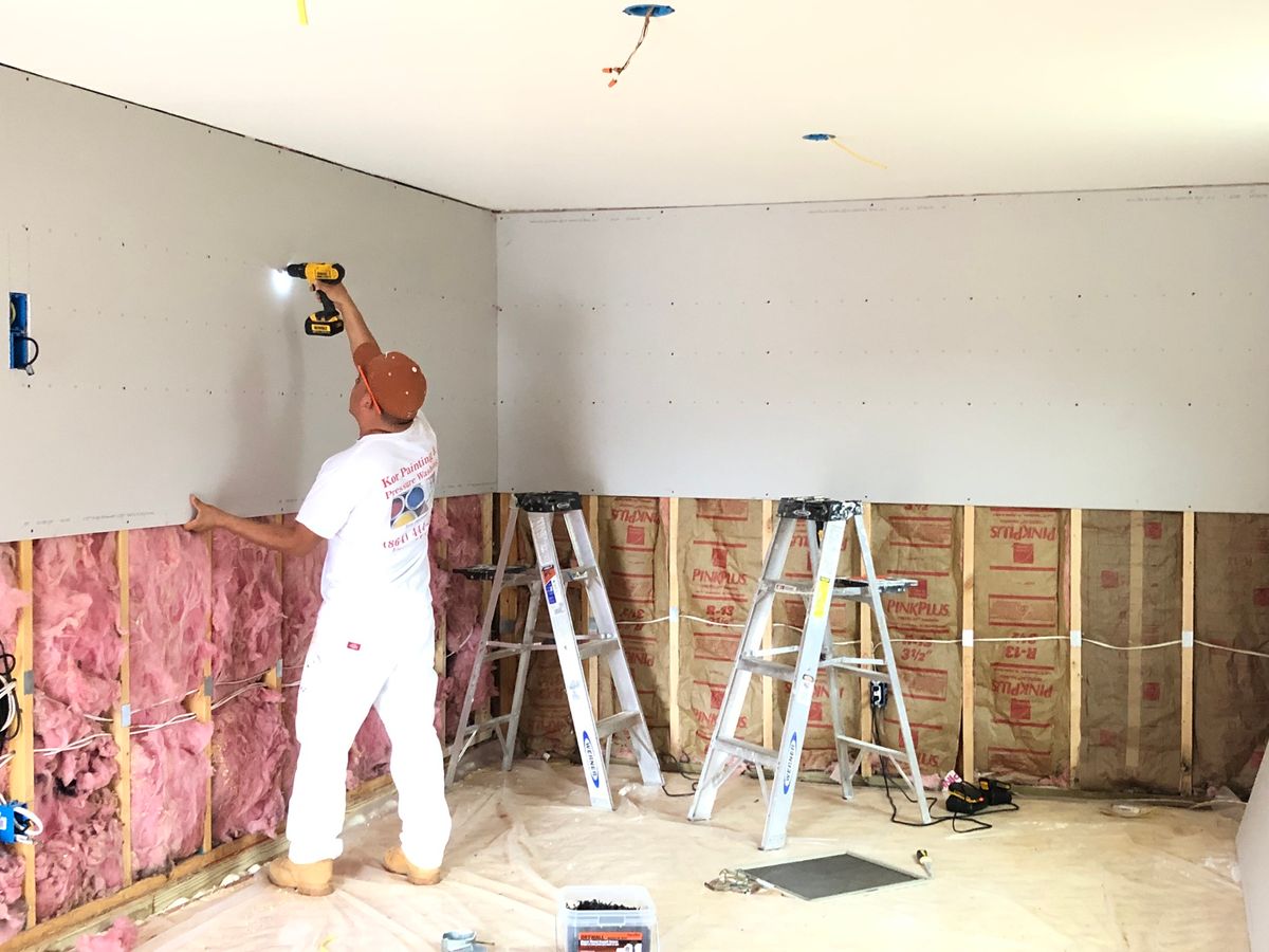 Drywall installation and Plastering for KorPro Painting in Spartanburg, SC