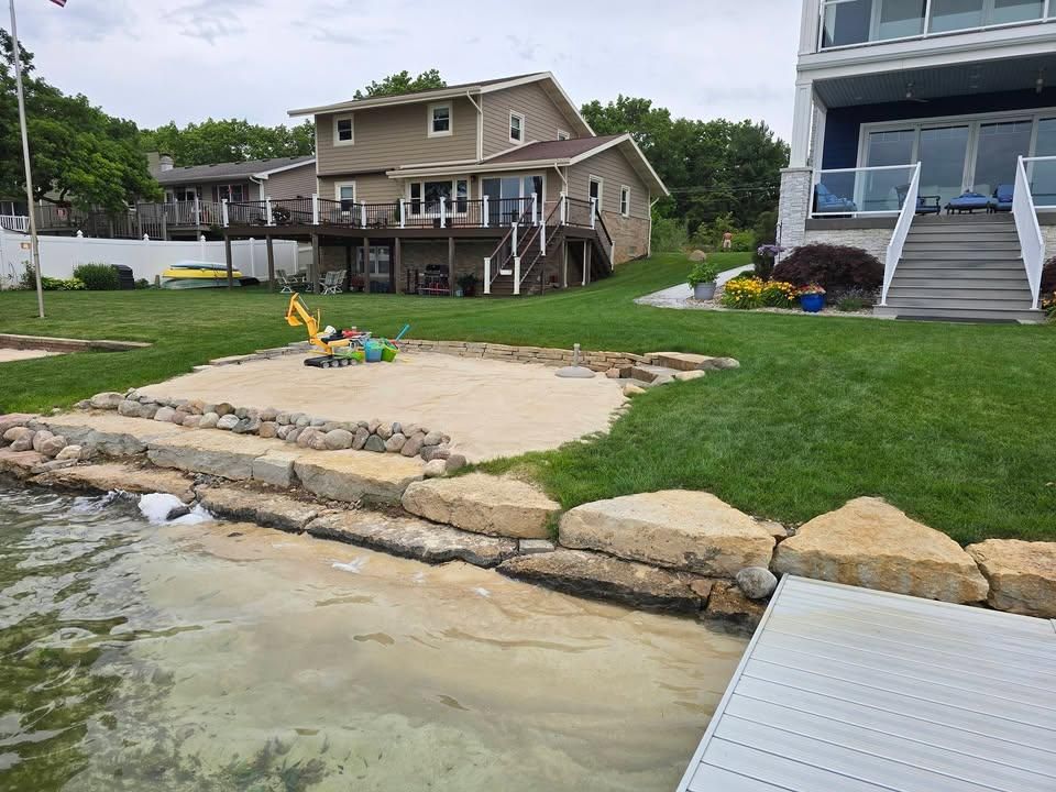 Patio Design & Construction for Michiana Boulders Landscaping & Excavating in Granger, IN