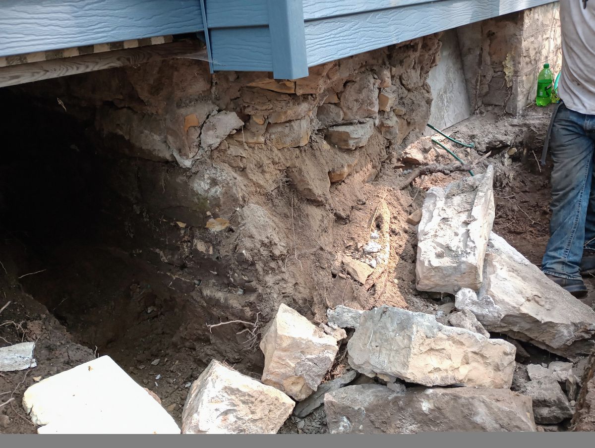 Minor Foundation Repair for To the Point Masonry in Spring Valley, WI