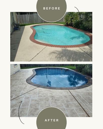 Pool Remodels for Texas Curb N Borders in Houston, TX
