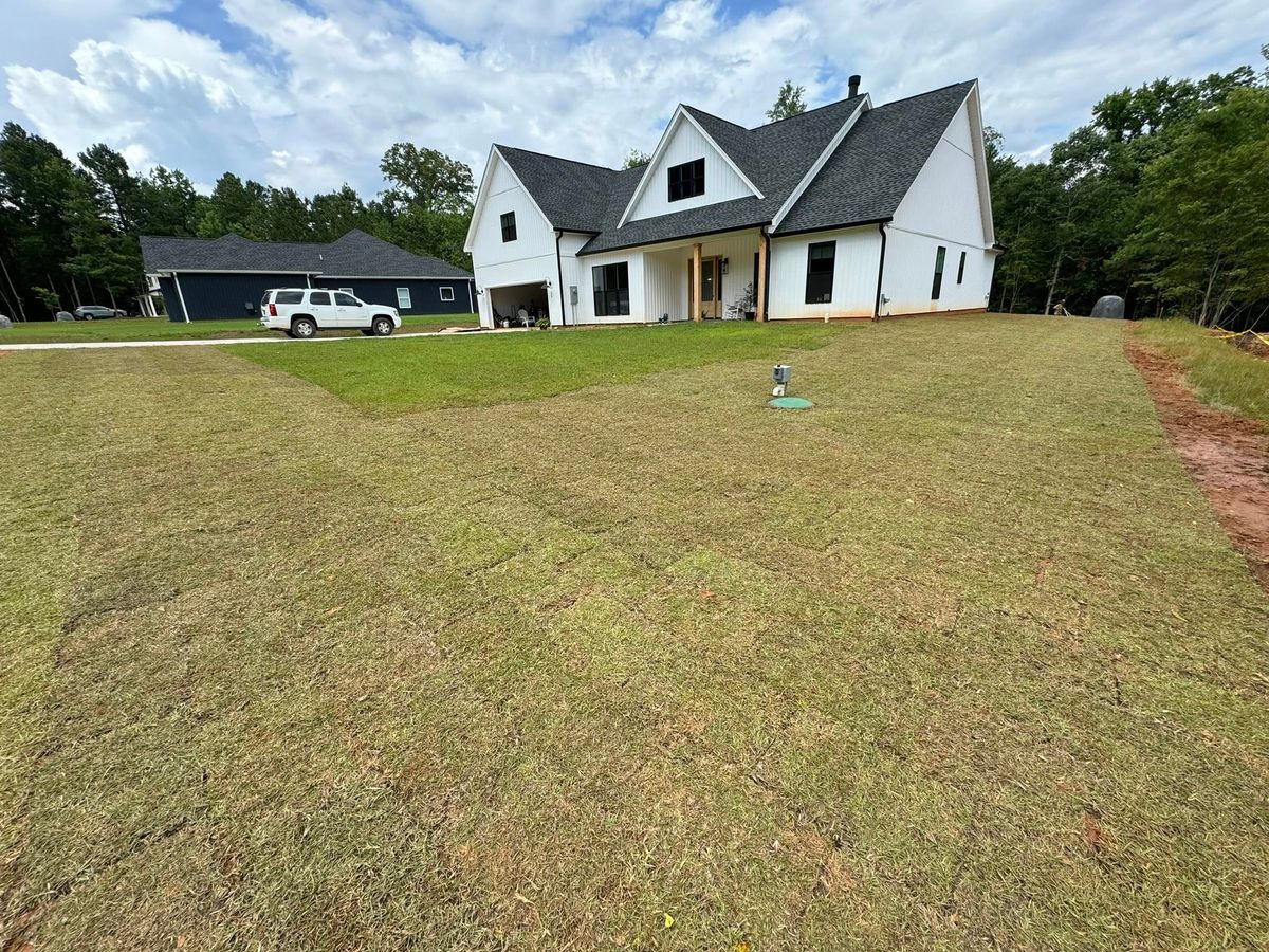 Sod Install for Trophy Outdoor Solutions in Lexington, SC