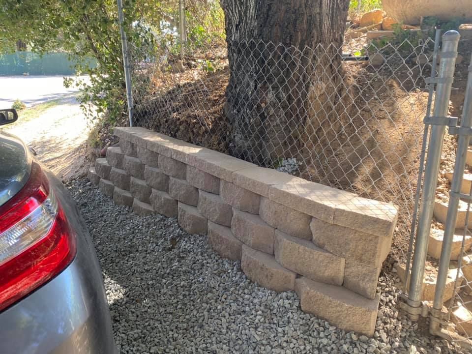 Retaining Wall Construction for B&D Masonry in Guatay, CA