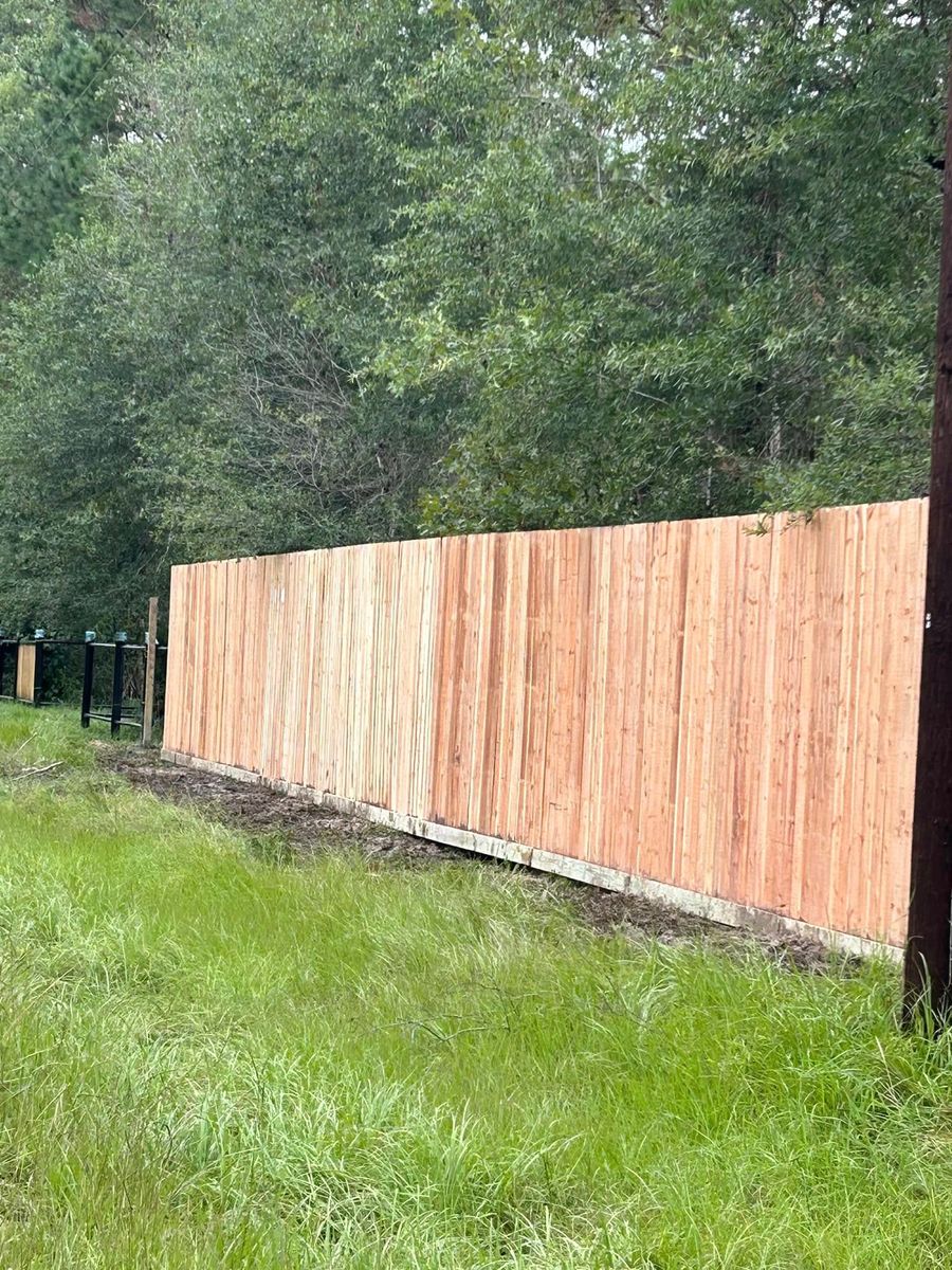 Privacy Walls for JR’s Construction and Fencing in Liberty, TX