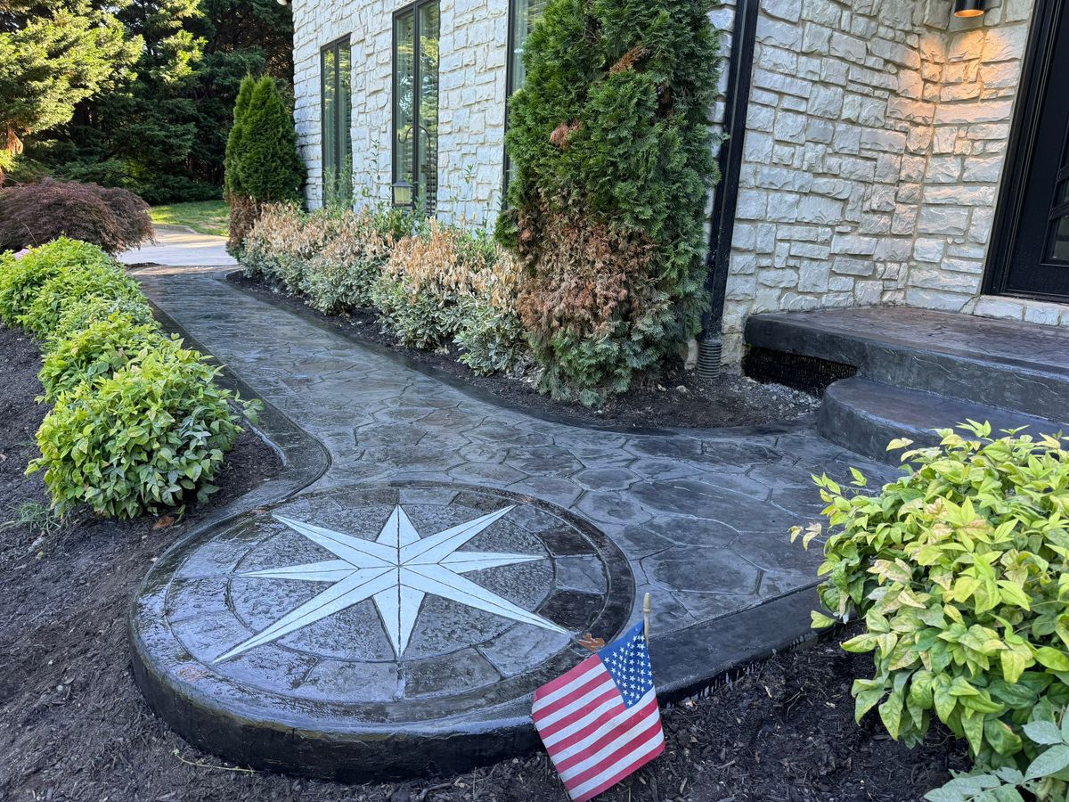 Stamped Concrete for Keyes Exteriors in Stafford, VA